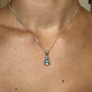 Blue Topaz Sterling Necklace
